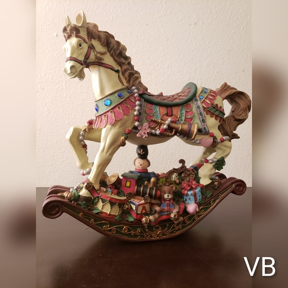 Vintage Cedar Creek Rocking Horse Christmas Decor.